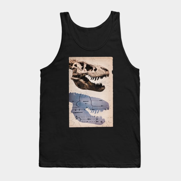 T-Rex Skeleton Fossil Tank Top by CocoFlower